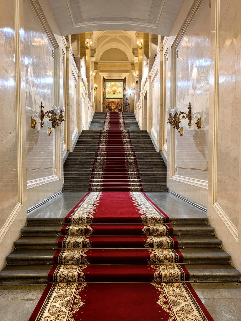 3月17日，俄罗斯首都莫斯科克里姆林宫内，正在为迎接中国贵宾而精心筹备。新华社记者申宏摄